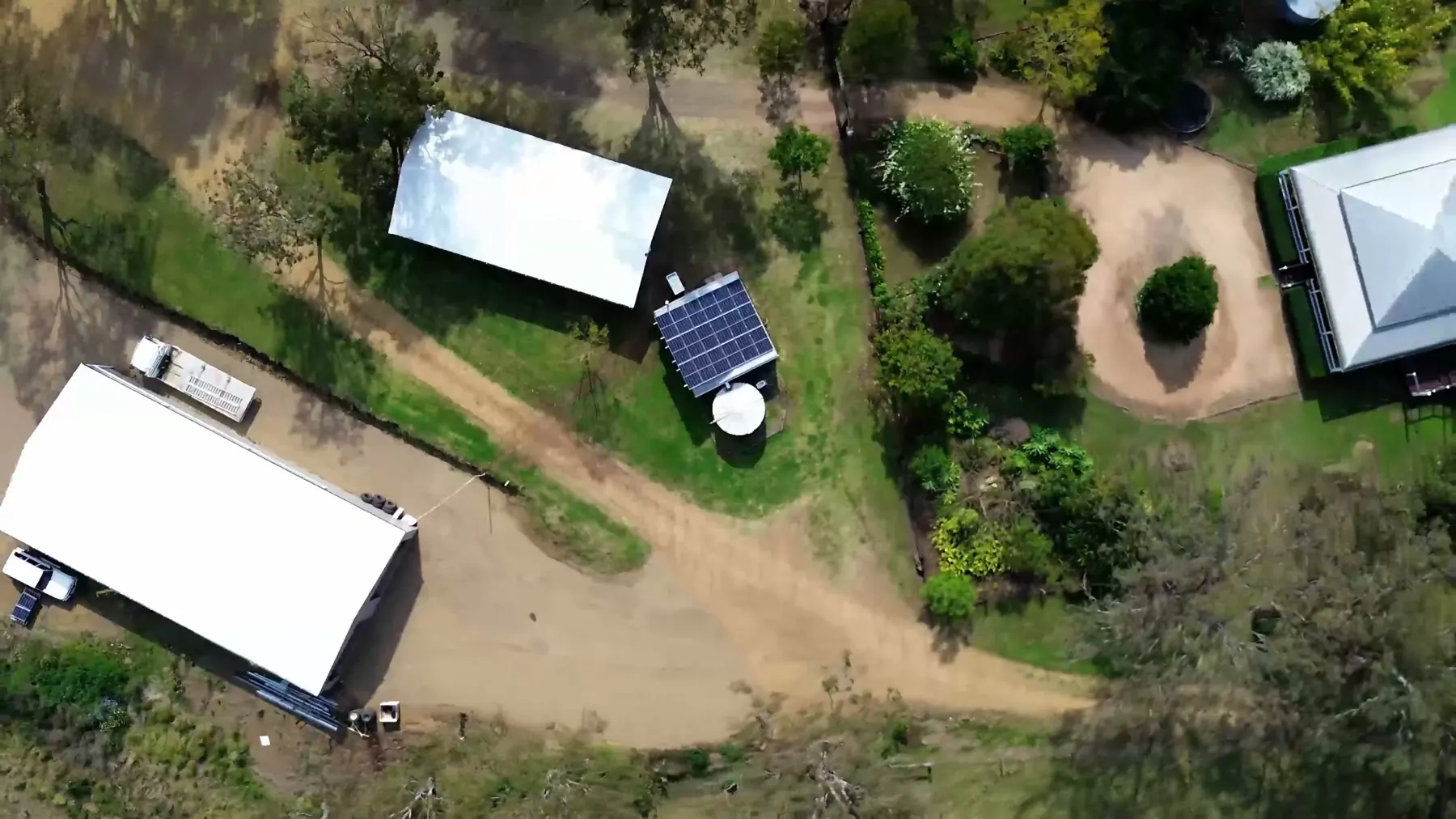 Aerial still from a Wave Creative brand film shot on the Darling Downs
